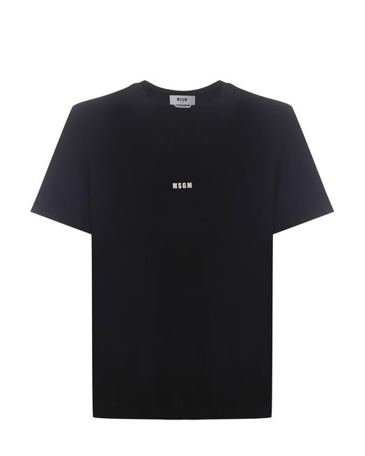 MSGM Black T-Shirts And Polos for men