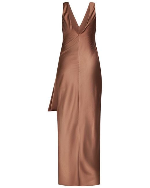 Pinko Brown Long Dress "Volpicella"