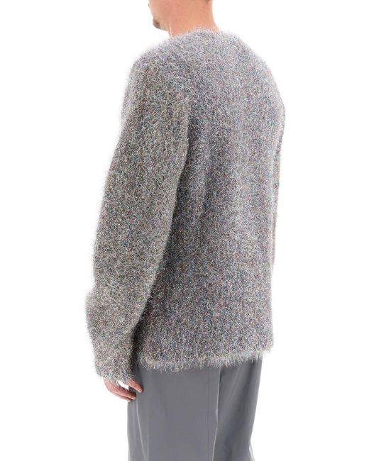 Jil Sander Gray Lurex And Mohair Sweater for men