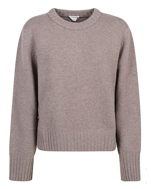 Bottega Veneta Gray Knot Buttons Wool Sweater