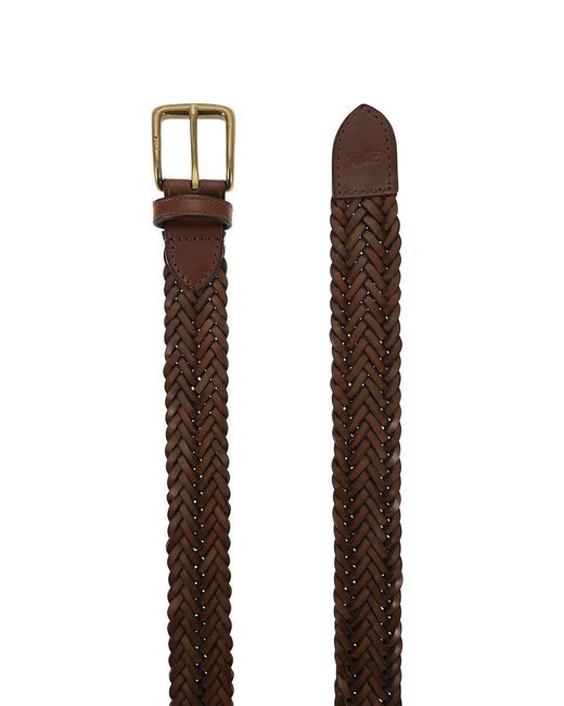 Polo Ralph Lauren Brown Braided Calfskin Belt for men