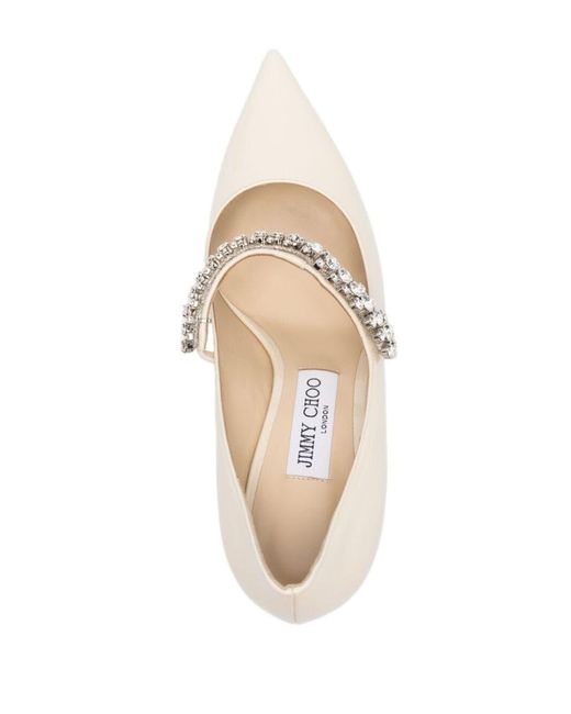 Jimmy Choo Natural Swarovski Decollete Shoes