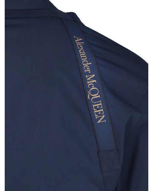Alexander McQueen Blue 'herness Selvedge' Shirt for men