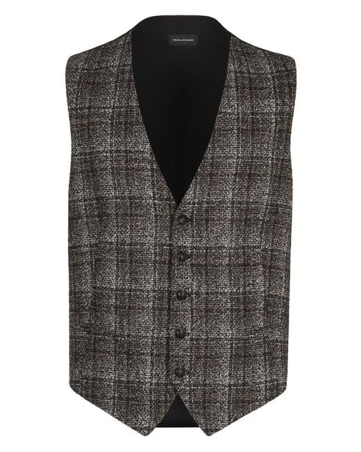 Tagliatore Black Brian Single-Breasted Vest for men