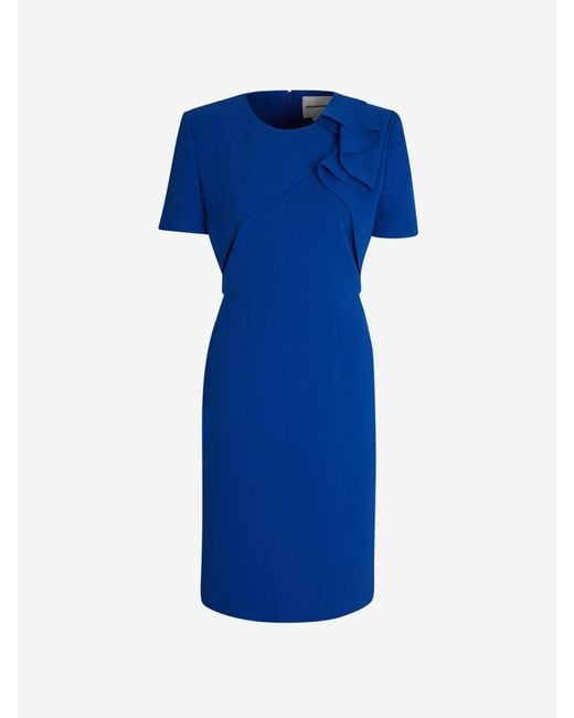 Roland Mouret Blue Mini Ruffle Dress