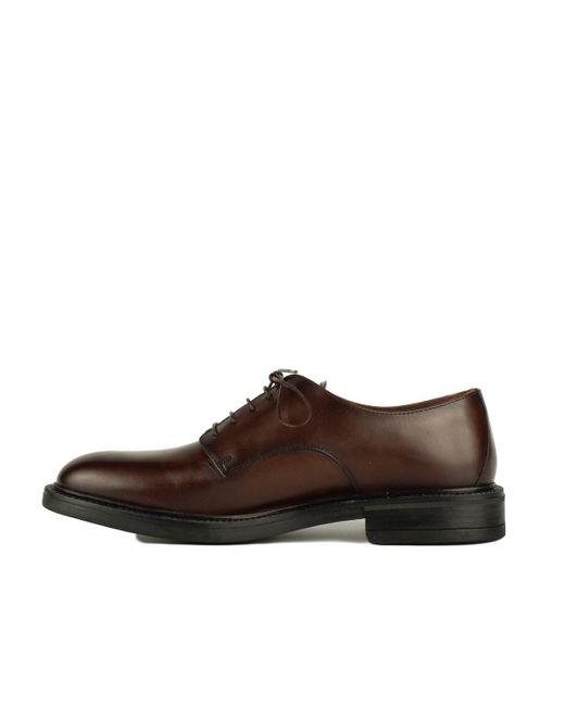 Alexander Hotto Brown Smooth Leather Lace-Up Tobacco for men