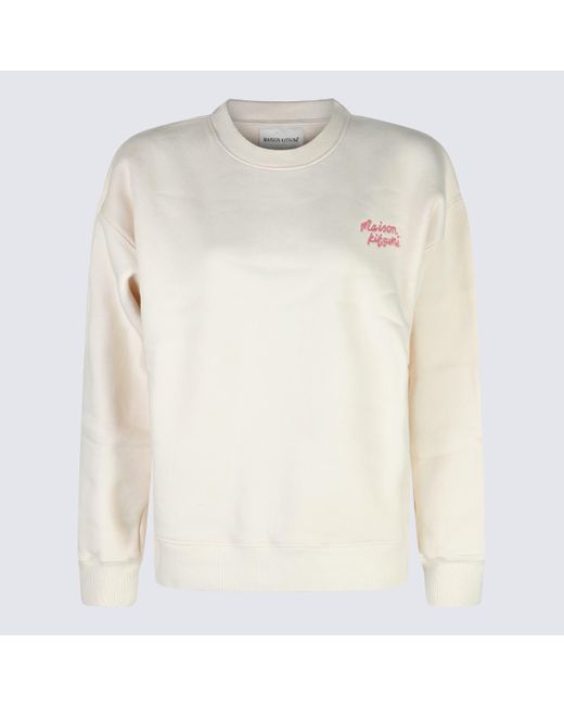 Maison Kitsuné White Maison Kitsune' Sweaters