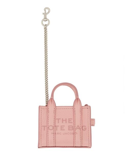 Marc Jacobs Pink Portachiavi The Tote Nano
