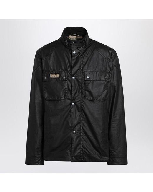 Barbour Black Waxed International Jacket for men