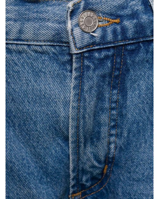 Agolde Blue 'Fusion' Light 5-Pocket Style Wide Jeans