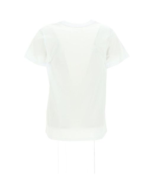 Alexander McQueen White Graffito Logo Print T-Shirt