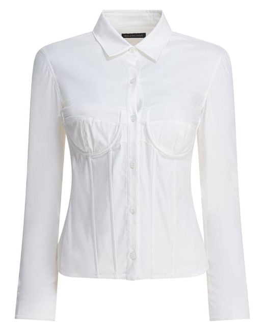 Balenciaga White Corset Shirt