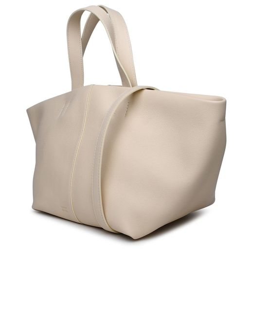 Mansur Gavriel Natural Tulipano Ivory Calf Leather Bag