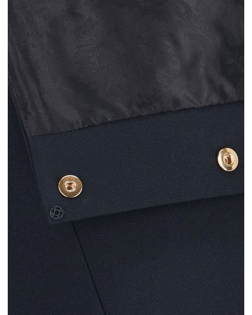 Versace Blue Mini Button Skirt