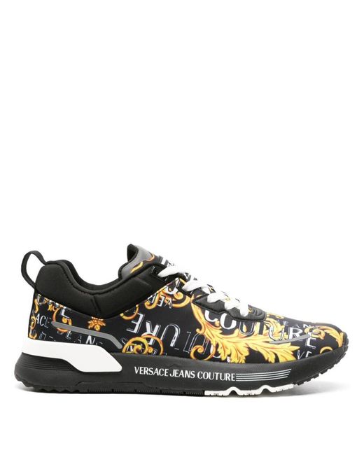 Versace Black Sneakers With Logo for men