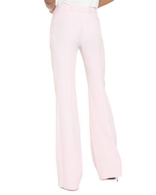 Alexander McQueen Pink Flared Crêpe Trousers