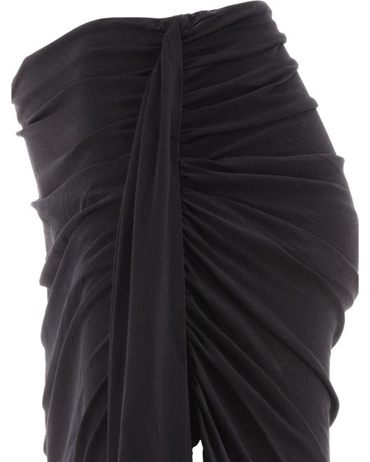 Magda Butrym Black Asymmetrical Sash Skirt