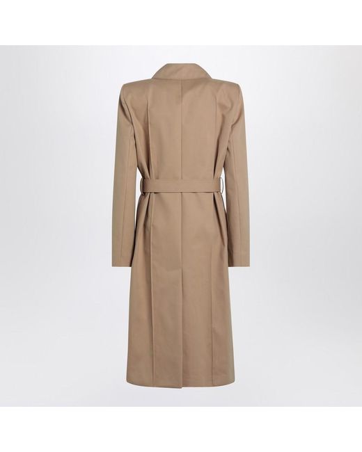 Alexander McQueen Natural Trench Jacket With Belt