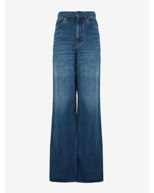 Chloé Blue Wide Leg Jeans