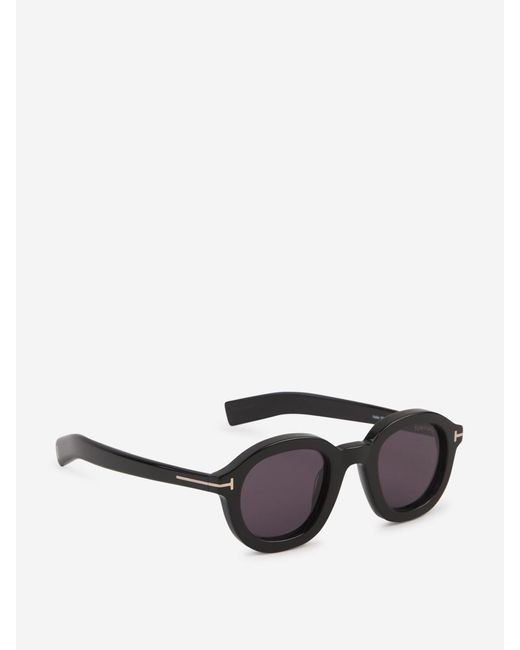 Tom Ford Black Raffa Oval Sunglasses for men