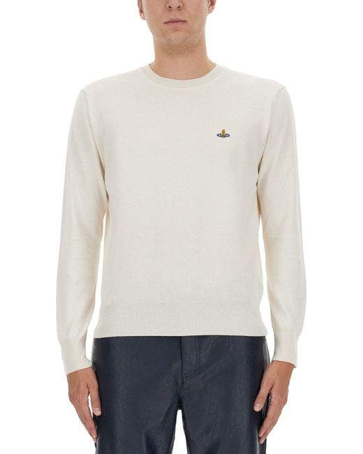 Vivienne Westwood White Jersey With Logo for men