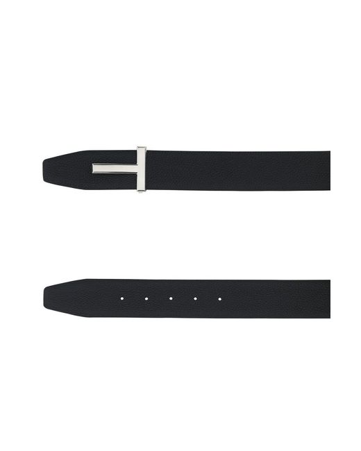 Tom Ford Black Leather Belt for men