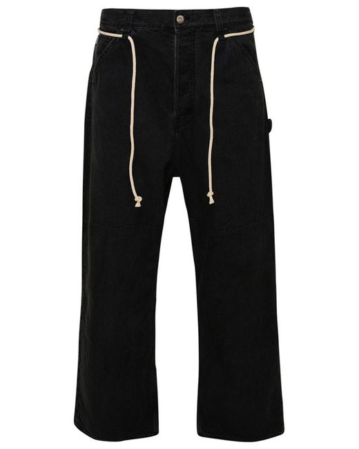 Ambush Black Drawstring Jeans for men