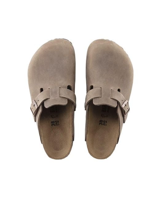 Birkenstock Brown Sabot Boston Oiled Leather Tabacco