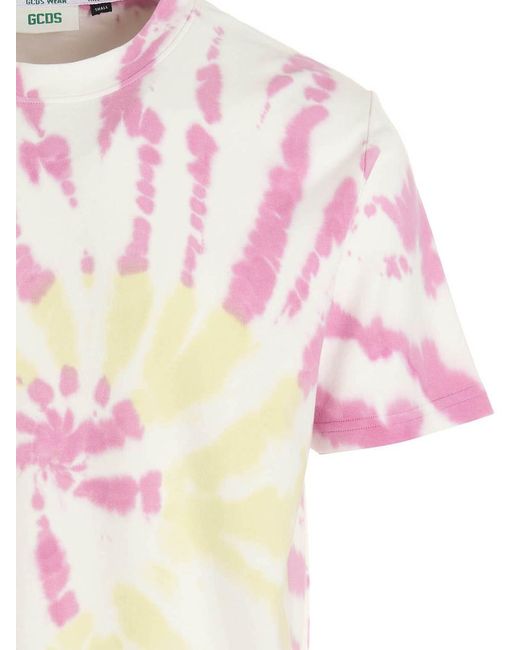 Gcds Pink T-Shirt ' Tie Dye' for men