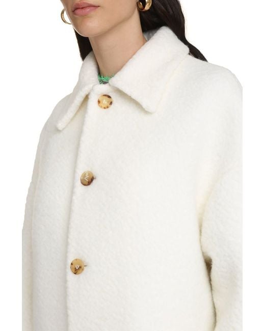 Bottega Veneta White Wool Coat