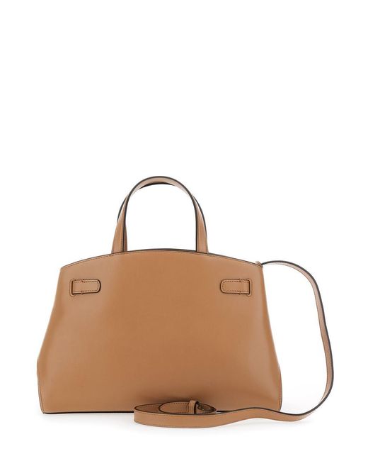 Mulberry Brown 'pimlico Small' Beige Handbag With Adjustable And Removable Shoulder Strap In Leather Woman