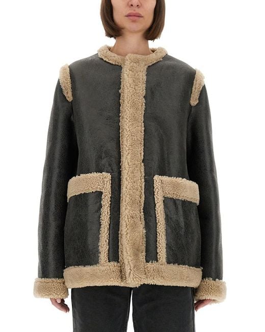 MM6 by Maison Martin Margiela Black Shearling Jacket
