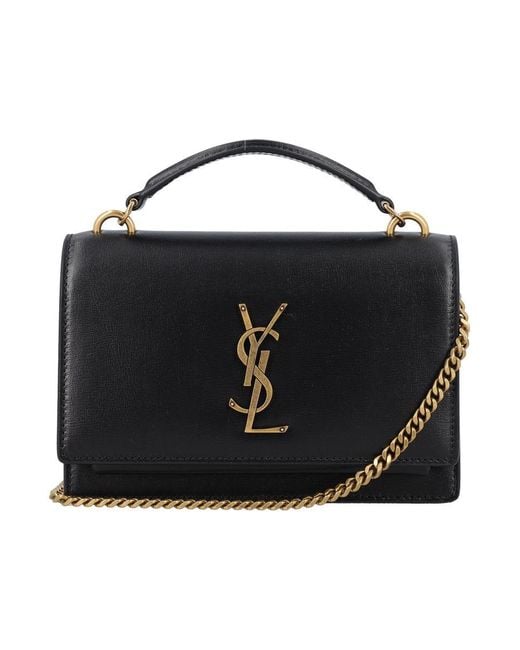 Saint Laurent Black Sunset Leather Bag