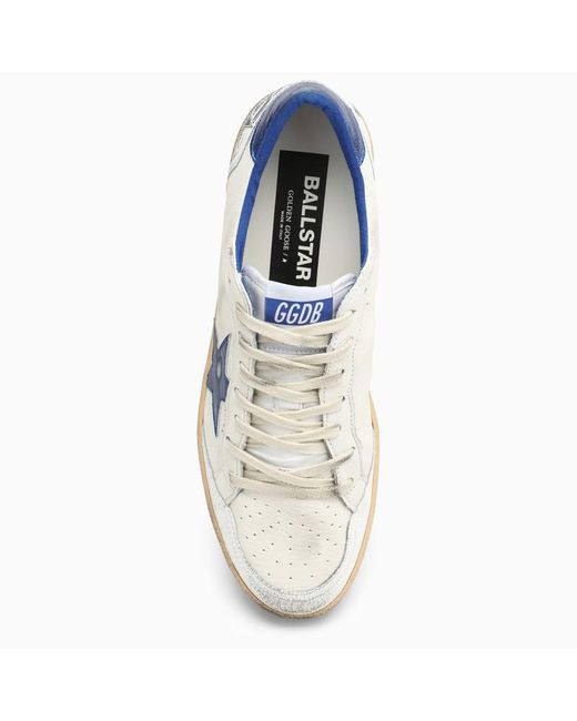 Golden Goose Deluxe Brand Deluxe Brand White/metallic Blue Ballstar Sneakers for men