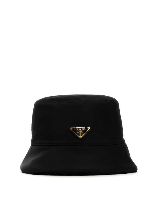 Black prada bucket hat sale