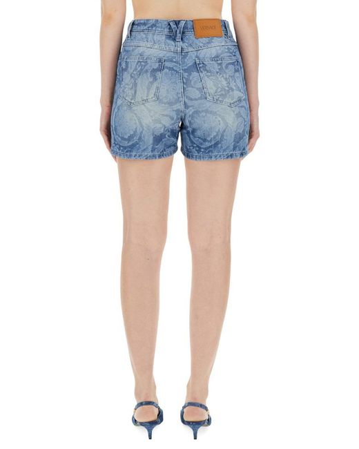 Versace Blue Denim Shorts