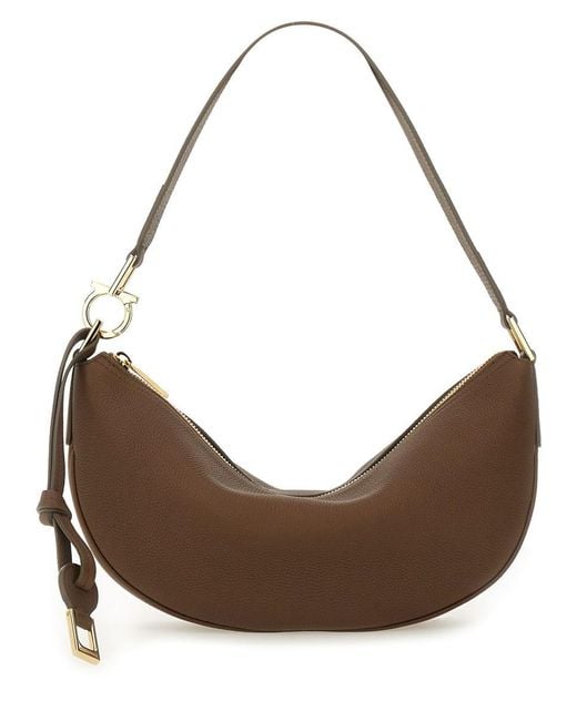 Ferragamo Brown Hobo S Shoulder Bag