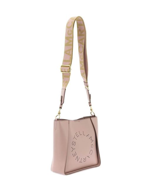 Stella McCartney Pink Crossbody Bag With Perforated Stella Logo