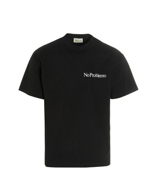 Aries T-shirt 'no Problemo' in Black for Men | Lyst