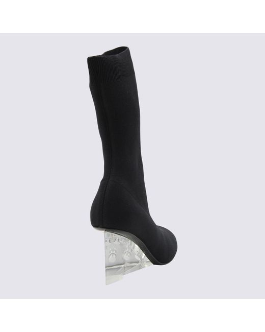 Alexander McQueen Black Stretch Shard Boots