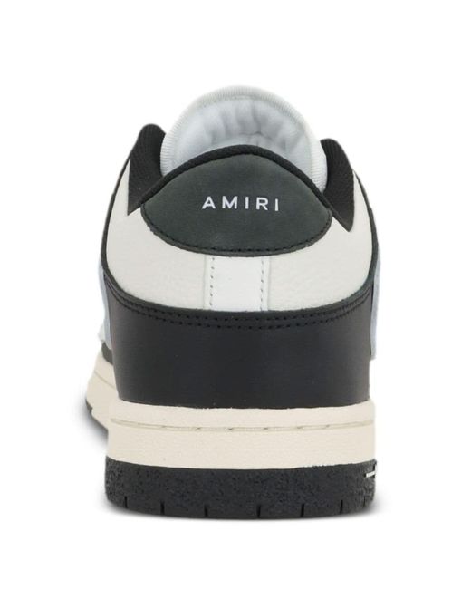 Amiri White And Black Calf Leather Skel Sneakers for men