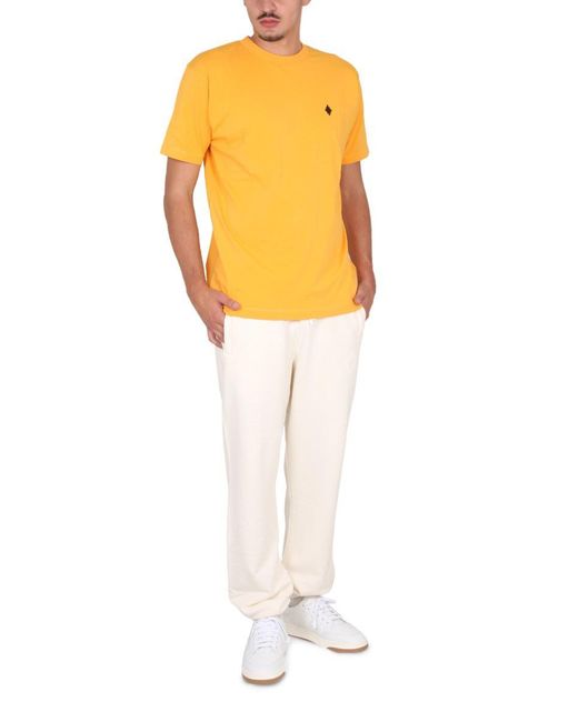 Marcelo Burlon Yellow Crewneck T-shirt for men