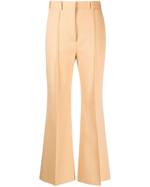Lanvin Natural Cropped Flared Trousers