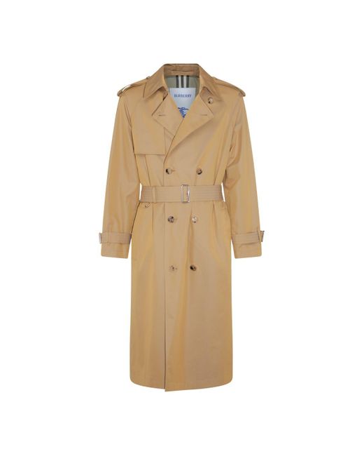 Burberry Natural Cotton Trench Coat for men