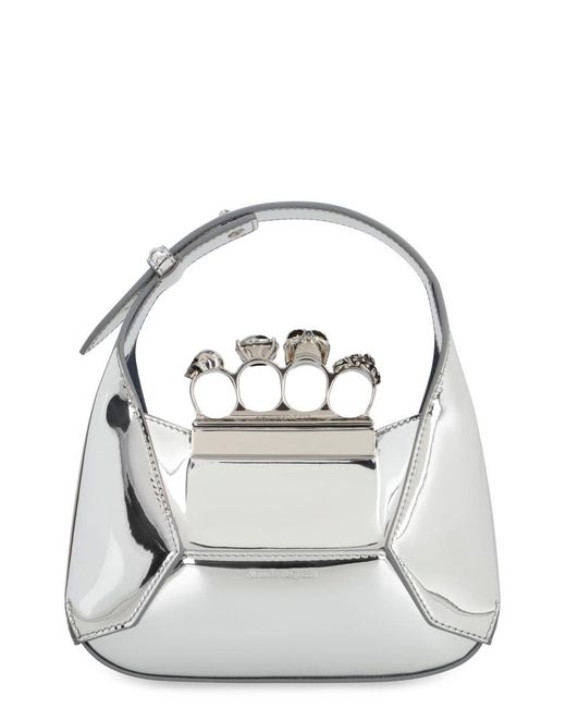 Alexander McQueen Metallic Mini Hobo Bag Jewelled