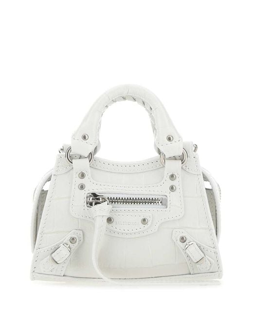 Balenciaga White Handbags