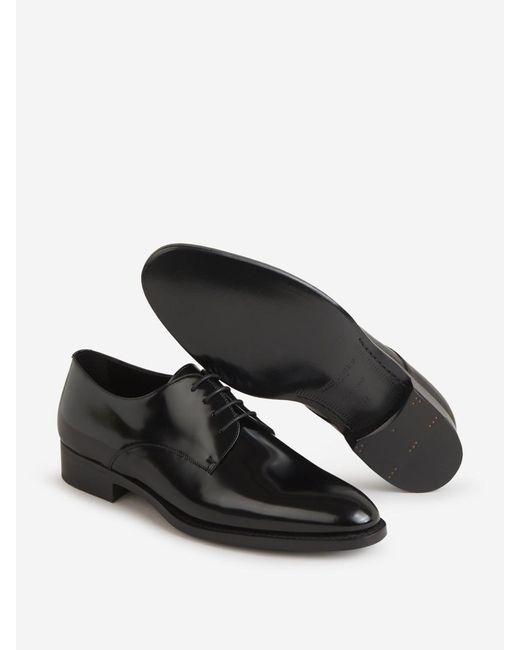 Saint Laurent Black Leather Laces Derby Shoes for men