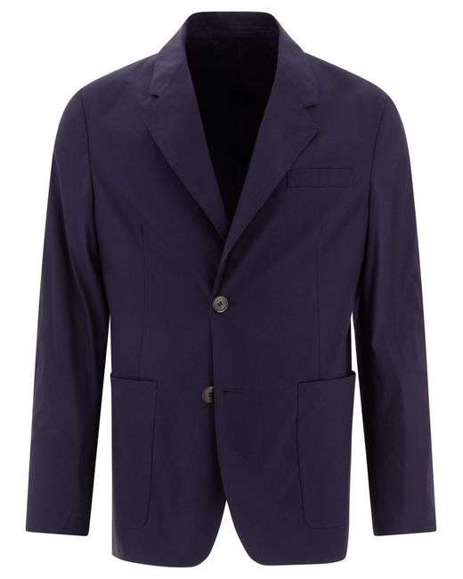 Prada Blue Single-Breasted Jacket for men