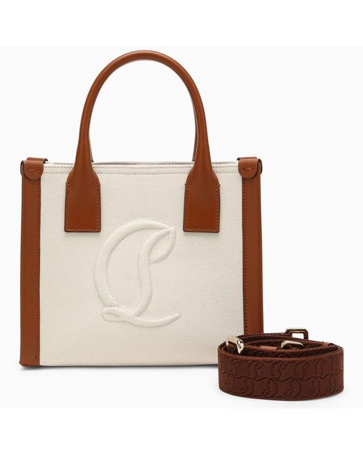 Christian Louboutin Brown Mini Tote Bag By My Side Natural-Coloured
