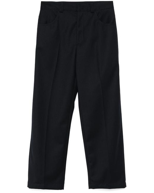 Emporio Armani Blue Straight-Leg Trousers for men